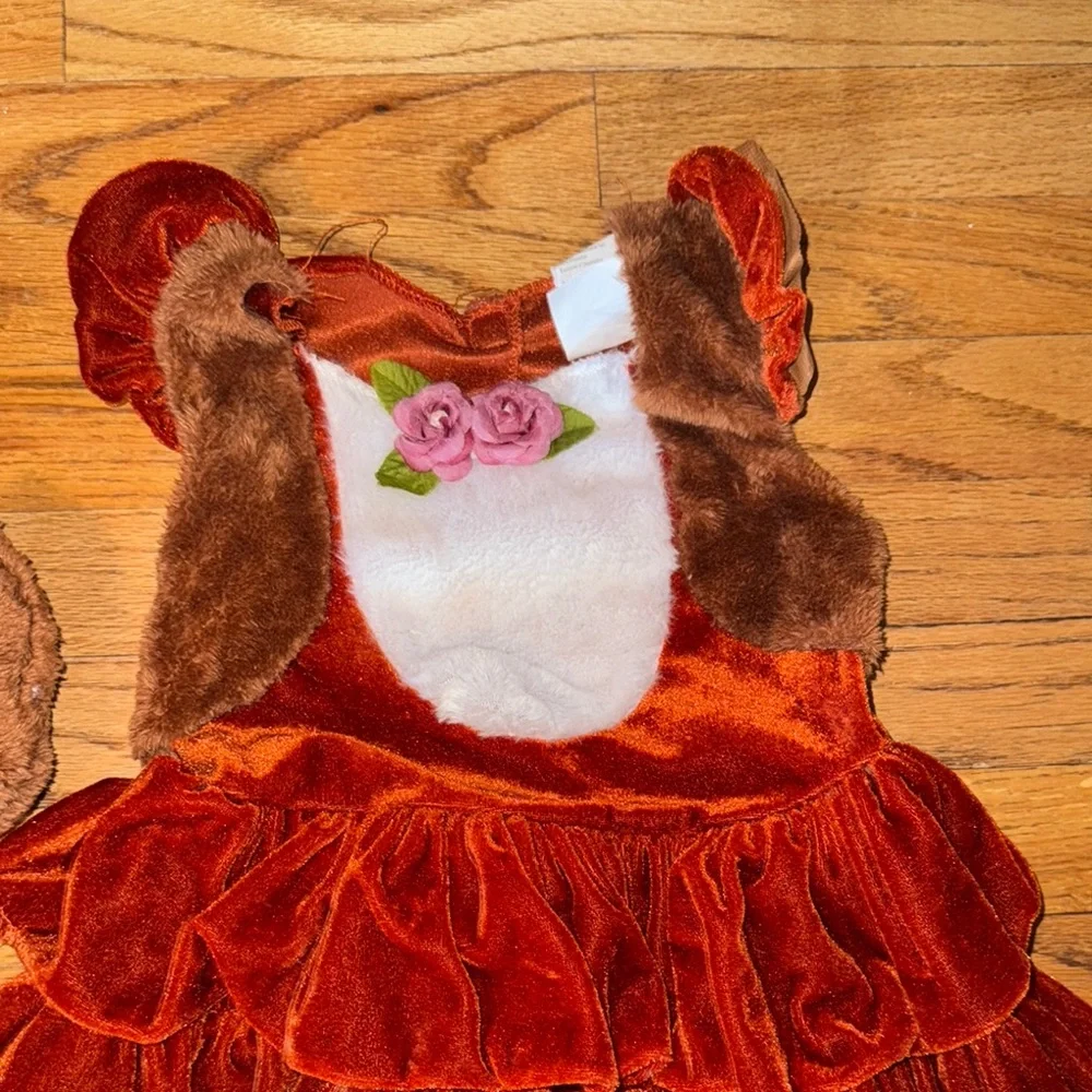 ❄️Adorable Dreamgirl Kids Fuzzy fox Costume size‎ small w/detachable tail